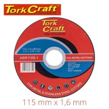 Tork Craft Cutting Disc Steel & Ss 115 X 1.6 X 22.2 Mm