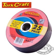 Tork Craft Cutting Disc Steel & Ss 115 X 1.0 X 22.2 Mm 25 Pack