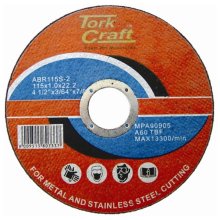 Tork Craft Cutting Disc Steel & Ss 115 X 0.8 X 22.2 Mm