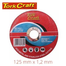 Tork Craft Cutting Disc Steel & Ss 125 X 1.2 X 22.2mm