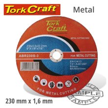 Tork Craft Cutting Disc Steel And Ss 230 X 3.0 X22.22mm