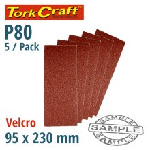 Tork Craft Sanding Sheet Orb 95 X 230mm 80gr Velcro No Holes 5/Pk