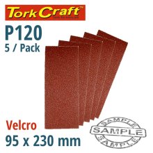 Tork Craft Sanding Sheet Orb 95 X 230mm 120gr Velcro No Holes 5/Pk