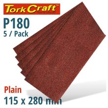 Tork Craft Sanding Sheet Orb 115 X 280mm 180gr Plain No Holes 5/Pk