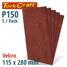 Tork Craft Sanding Sheet Orb 115 X 280mm 150gr No Holes Velcro 5/Pk