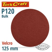 Tork Craft Sanding Disc Velcro 125mm 120 Grit No Hole Bulk