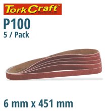 Tork Craft Powerfile Sanding Belt 6 X 451mm 100 Grit 2/Pk
