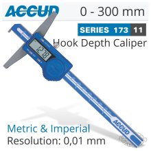 Accud Digital Hook Depth Gauge 0-300mm/0-12"