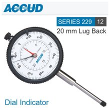 Accud Dial Indicator Flat Back 20mm