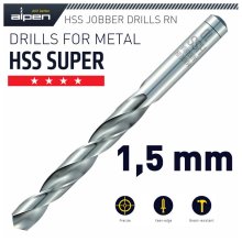 Alpen HSS Super Drill Bit 1.5mm 3/Pack