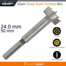 Alpen Forstner Drill Bit Sharp Shark 24Mm