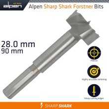 Alpen Forstner Drill Bit Sharp Shark 28Mm