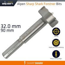 Alpen Forstner Drill Bit Sharp Shark 32Mm