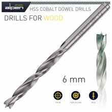 Alpen HSS Cobalt Wood Drill Bit 6mm