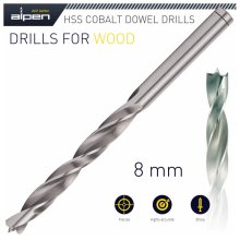 Alpen HSS Cobalt Wood Drill Bit 8mm