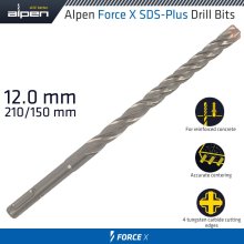 Alpen Force X 12.0 X 210/150 Sds-Plus Drill Bit X4 Cutting Edges