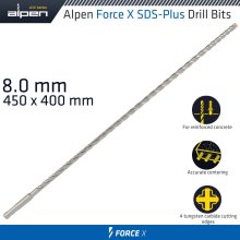 Alpen Force X 8.0 X 450/400 Sds-Plus Drill Bit X4 Cutting Edges