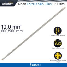 Alpen Force X 10.0 X 600/550 Sds-Plus Drill Bit X4 Cutting Edges