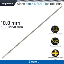 Alpen Force X 10.0 X 1000/950 Sds-Plus Drill Bit X4 Cutting Edges