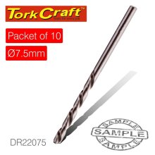 Tork Craft Drill Bit HSS Industrial 7.5mm 135deg Packet Of 10 Tork Craft Drill Bit HSS Industrial 7.5mm 135deg Packet Of 10