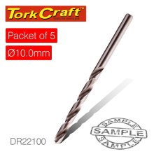 Tork Craft Drill Bit HSS Industrial 10.0mm 135deg Packet Of 5 Tork Craft Drill Bit HSS Industrial 10.0mm 135deg Packet Of 5