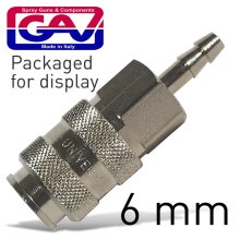 Gav Universal Quick Coupler 6mm Packaged
