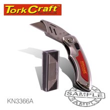 Tork Craft Knife Utility Red With 5 Spare Blades In Blister #3366a