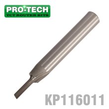 Pro-Tech Straight Bit 3/32" (2.4mm) X 1/2" Cut Solid Carbide 2 Flute 1/4"Shank