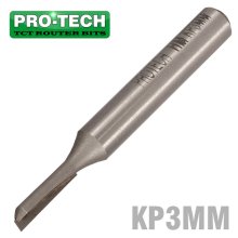 Pro-Tech Straight Bit 3mm X 13mm Single Flute Metric 1/4"Shank