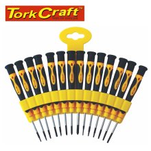 Tork Craft Precision Screw Driver Set 14 Pce