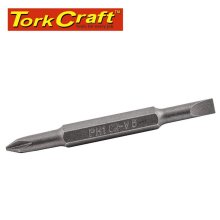 Tork Craft Replacement Bit 65mm Double Ended 6mm,Sl5mm/Ph1 For Kt2677