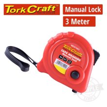 Tork Craft Measuring Tape Manual Lock 3m X 16mm Plastic Casing