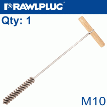 RAWLPLUG Manual Wire Bottle Brushes M10 Wooden Handle