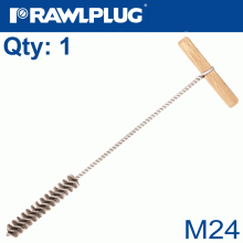 RAWLPLUG Manual Wire Bottle Brushes M24 Wooden Handle