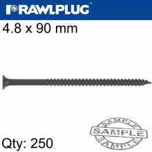 RAWLPLUG Drywall Screw Fine Thread 4.8Mmx90Mm X250-Box