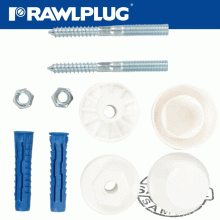 RAWLPLUG Washbasin Mounting Kit With 10Mm 4All Plugs And Screws
