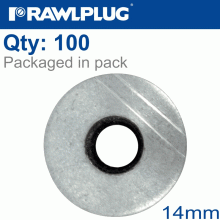 RAWLPLUG Aluminum Washer 14Mm, 100Pcs