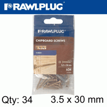 RAWLPLUG R-Ts Hardened Screw 3.5X30Mm X34 Per Bag