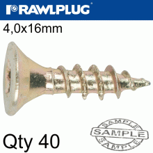 RAWLPLUG R-Ts Hardened Screw 4.0X16Mm X40 Per Bag