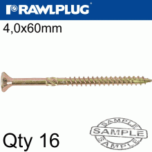 RAWLPLUG R-Ts Hardened Screw 4.0X60Mm X16 Per Bag