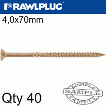 RAWLPLUG R-Ts Hardened Screw 4.0X70Mm X14 Per Bag