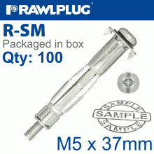 RAWLPLUG Interset Fixing For Drywall M5X37Mm X100-Box 10Mm Drill