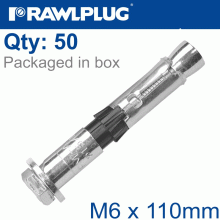 RAWLPLUG R-Spl Ii Safety Plus - Loose Bolt M6X110Mm X50 Per Box