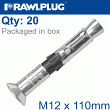 RAWLPLUG R-Spl Ii Safety Plus - Loose Bolt M12X110Mm X20 Per Box