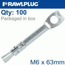 RAWLPLUG Ceiling Fixning M6X63Mm Wire Hanger For Suspended Ceiling X100-Box