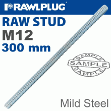 RAWLPLUG Mild Steel Stud M12-300Mm