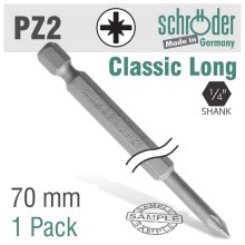 Schroder Pozi.No.2 70mm Power Bit 1 Pack