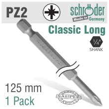 Schroder Pozi.No.2 125mm Power Bit 1 Pack