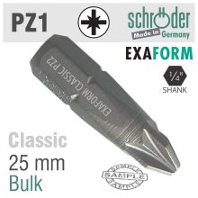 Schroder Pozi.1 Exaform Classic Insert Bit 25mm Bulk