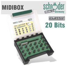 Schroder Midi-Box 21 Pce Ph Pz Hex Tx Slot Sq With Mag Bit Holder